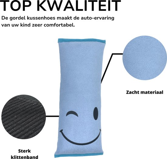 Gordelhoes Kind Blauw - Gordelkussen - Gordel Beschermer - Autogordel beschermer - Slaapkussen Auto - Gordelhoes Auto - Nekkussen Kind - Gordelhoezen van CARKIDS. — afbeelding 5