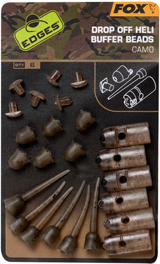 Fox Edges Camo Drop Off Heli Buffer Bead Kit 6pc.