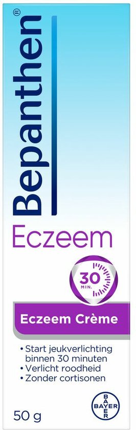 ​Bepanthen Eczeem Crème 50 gram | Verlicht Jeuk en Roodheid bij Mild tot Matig Eczeem | Ondersteunt Huidherstel met Dexpanthenol | Vrij van Cortisonen en Parfum​