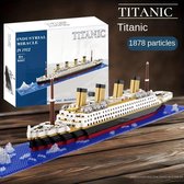 Bateau speelgoed Titanic sur blocs de construction - similaire à Lego Titanic - Jeu de construction Titanic - Bateau de croisière Titanic sur blocs de construction - compatible avec Lego Titanic