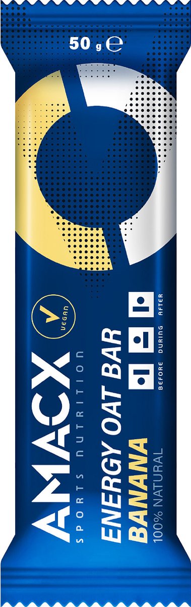 Amacx Energy Oat Bar - Energie Reep - Energy Bar - Banana - 12 pack — afbeelding 2