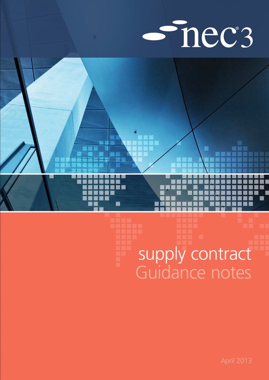 NEC3 Supply Contract Guidance Notes | 9780727759313 | Nec | Boeken | bol