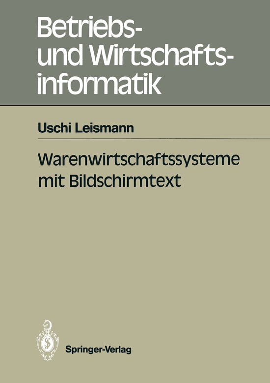 Warenwirtschaftssysteme Mit Bildschirmtext - cover