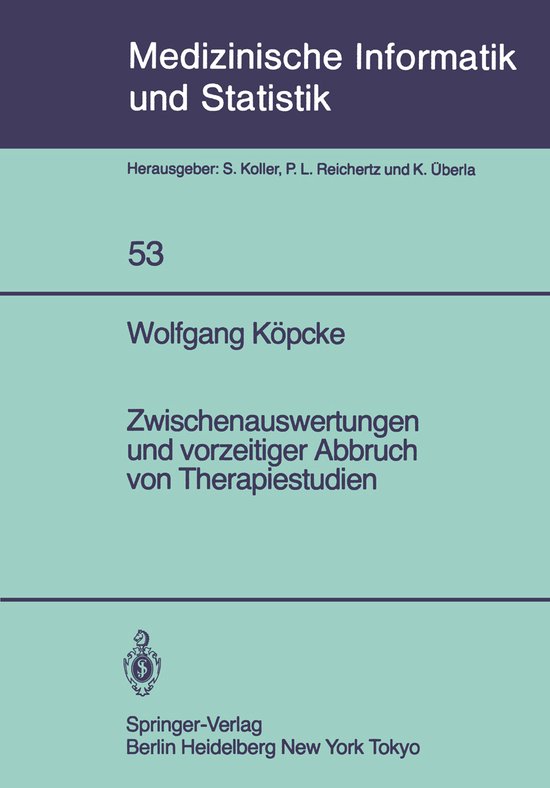 Zwischenauswertungen und vorzeitiger Abbruch von Therapiestu ... - cover