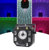 YPE® x YourPartyEquipment - Discolamp - Party Lights - Disco licht - Party Laser - Discobal - 4 in 1 Disco LED & Laser Lamp - LED's, Lasers en Stroboscoop - Afstand bestuurbaar, Geluid gestuurd en DMX ondersteuning