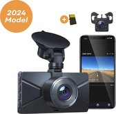 Avalect RoadPro Dashcam voor Auto - 2024 - Met App - Auto Camera Voor en Achter - Volledig HD - Nachtvisie - Parkeerstand met ingebouwde G-sensor - Inclusief batterij - Incl 32GB SD-kaart