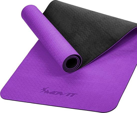 Tapis de Yoga - Tapis de yoga - Tapis de Fitness - Tapis de Sport - Tapis de Fitness - Tapis de pilates - Enroulable - 190 x 100 x 0,6 cm - Violet
