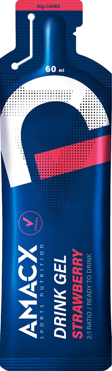 Amacx Drink Gel - Sportgel - Energy Gel - Energiegel - Strawberry - 12 pack — afbeelding 2