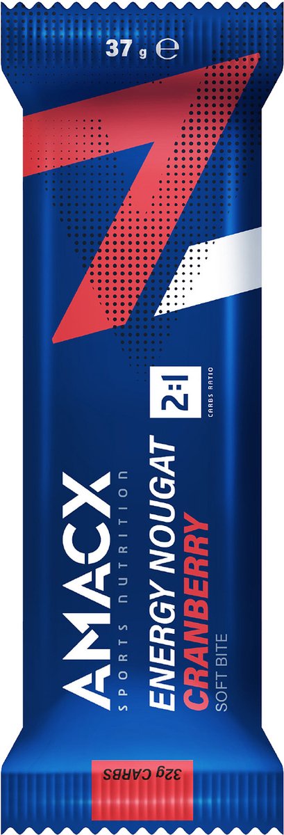 Amacx Energy Nougat - Energiereep - Fudge - Cranberry - 12 pack — afbeelding 2