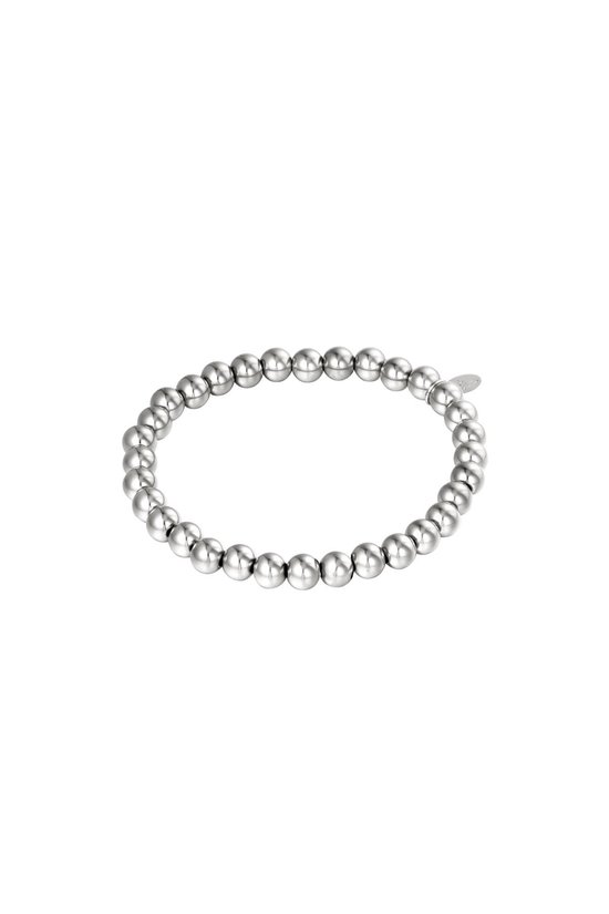 Armband Big Beads Zilver Stainless Steel