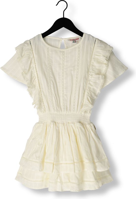 Vingino Meisjes Midi Dress Pleun Macroon white - Maat 152