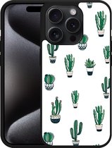 Cazy Hardcase Hoesje geschikt voor iPhone 15 Pro Green Cactus