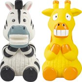 Duvoplus - Speelgoed Voor Dieren - Hond - Latex Zittende Zebra/giraf 7,5x8x15cm Gemengde Kleuren - 1st