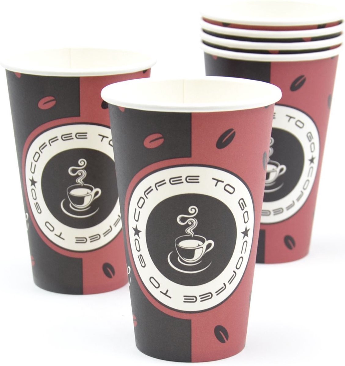 Coffee To Go Koffiebeker - 1000 stuks- wegwerp papieren sterk bekers karton papier – drinkbekers- koffie en thee beker – wegwerpbeker – Koffiekopjes - Warme en Koude Dranken - 300 ml - 80 mm