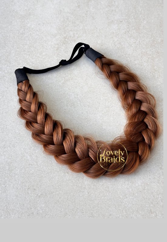 Haarband gevlochten synthetisch haar bruin Haarband gevlochten synthetisch haar bruin