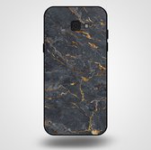 Smartphonica Telefoonhoesje voor Samsung Galaxy A7 2017 met marmer opdruk - TPU backcover case marble design - Goud Grijs / Back Cover geschikt voor Samsung Galaxy A7 2017