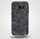 Smartphonica Telefoonhoesje voor Samsung Galaxy S7 Edge met marmer opdruk - TPU backcover case marble design - Goud Grijs / Back Cover geschikt voor Samsung Galaxy S7 Edge