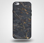 Smartphonica Telefoonhoesje voor iPhone 6/6s Plus met marmer opdruk - TPU backcover case marble design - Goud Grijs / Back Cover geschikt voor Apple iPhone 6/6s Plus