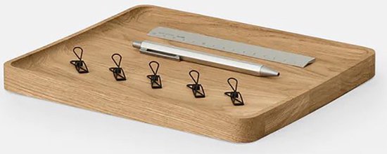 Oakywood Catchall Tray Oak - Chêne Massief - Organisateur de bureau en bois de Luxe - Medium 24 x 20 cm