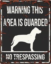 D&d Home - Waakbord - Hond - Warning Sign Square Stafford Gb 20x25cm Zwart - 1st