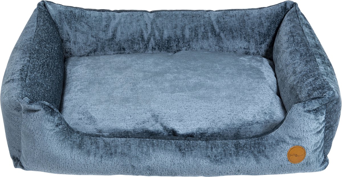 Jack And Vanilla - Orthopedische Sofa's - Helsinki Orthopedische Sofa - Blauw - M 80 x 60 x 25 cm - met memoryfoam ideaal voor oa oudere honden