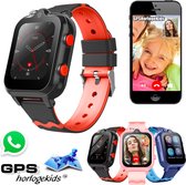 GPSHorlogeKids© - GPS horloge kind - smartwatch voor kinderen - WhatsApp - 4G videobellen - spatwaterdicht - SOS alarm - Dual Camera - gezichtsherkenning - incl. SIM - DUO Zwart