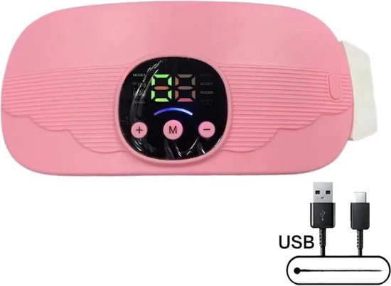 Clixify Rugwarmer Menstruatie Pijnverlichting - Warmtegordel - Massagegordel - Draadloos - Warmteriem - Warmteband onderrug - Warmte band - Verwarmingsgordel -
