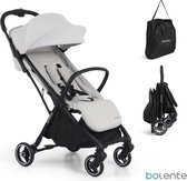 Poussette compacte Bolente Beetle - petite pliable - poussette de voyage - 0 à 4 ans - couleur gris - avec sac de transport