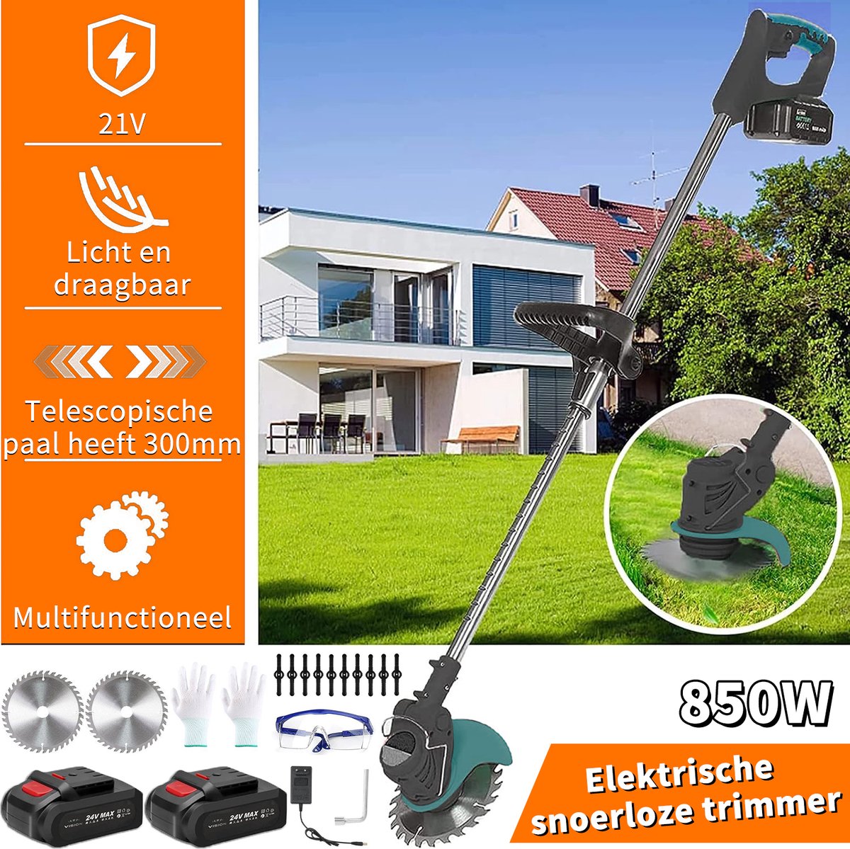 MAKITA DUR194SFX2 18V LXT accu-grastrimmer met ronde D-handgreep (1x 3,0Ah accu lader