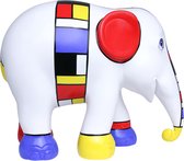 Elephant Parade - Mondriaan Crossed My Mind - Figurine d'éléphant Handgemaakt - 10 cm