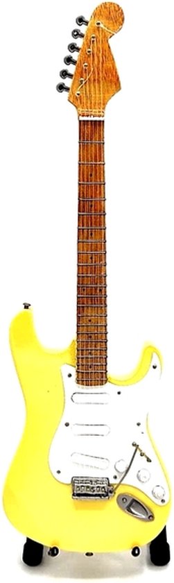 Mini gitaar Jimi Hendrix wit 25cm Miniature- Guitar-Mini -Guitar- Collectables-decoratie -gitaar-Gift--Kado- miniatuur- instrument-Cadeau-verjaardag