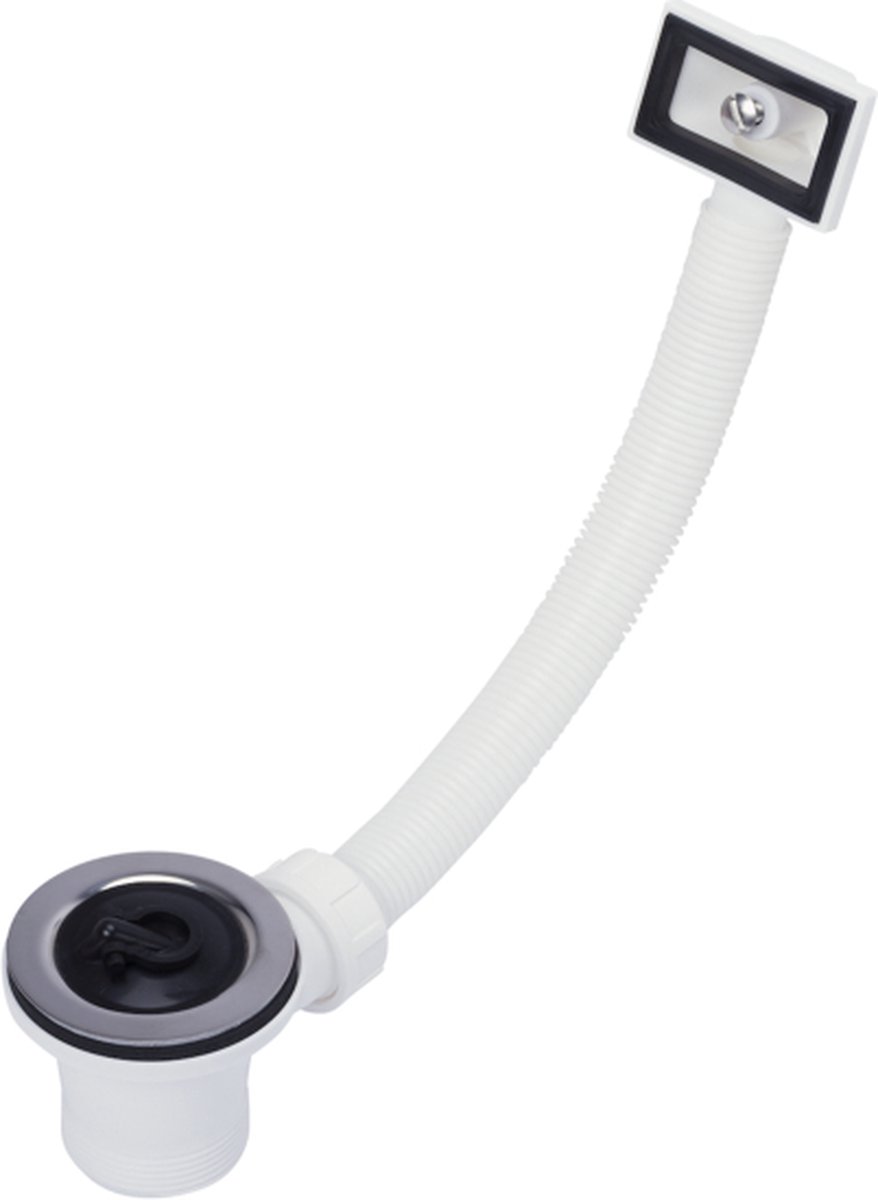 Sanivesk Afvoerplug Inclusief Overloop en Rubberen Plug Buitendraad 6/4"