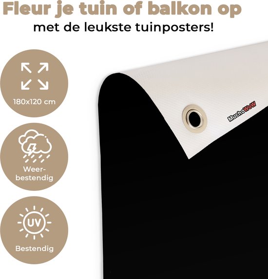 Décoration murale Ours polaire - Animal - Zwart - Wit - 180x120 cm - Poster jardin - Toile jardin