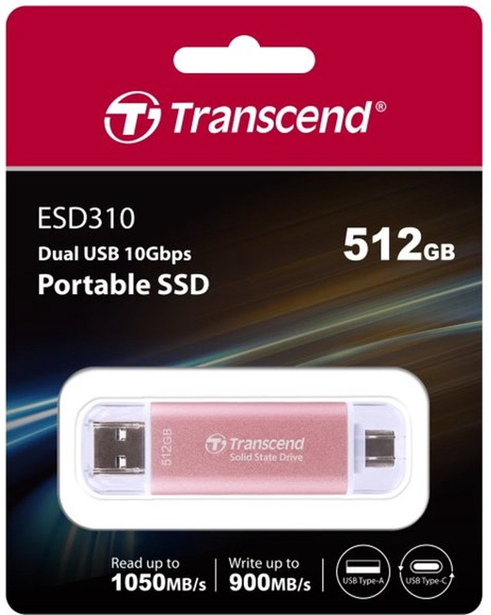 Transcend ESD310 512 GB Roze