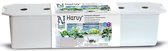 Nelson Garden Harvy® 6 hydrocultuursysteem voor zes Planten - Komplete Starter Set inklusief Plantenvoeding en Basilicum en Sla Zaden
