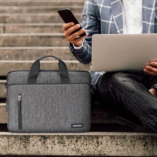 KIZUNA Laptoptas 15,6 inch notebook 15 inch laptoptas voor MacBook Pro 16 M2 Max/16 Lenovo IdeaPad 5 Pro/Flex 5 & 5i/IdeaPad 3i & Slim 3i/16 Yoga 7/HP/Huawei/Dell rugzak sleeve tas, bruin