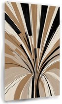 Abstraction beige - Peinture sur toile minimaliste - Peintures art abstrait - Tableaux ruraux - Tableaux sur toile - Décoration murale chambre - 40 x 60 cm 18mm
