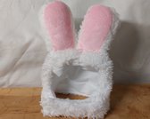 Chapeau de Pâques pour Chats et Chiens - Wit - Oreilles de lapin de Pâques pour Animaux domestiques - Chapeau de lapin de Pâques pour Chats - Chapeau de lapin de Pâques pour Chiens - Fermeture Velcro