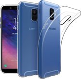 Flexibele achterkant Silicone hoesje Transparant Geschikt voor: Samsung Galaxy A6 2018