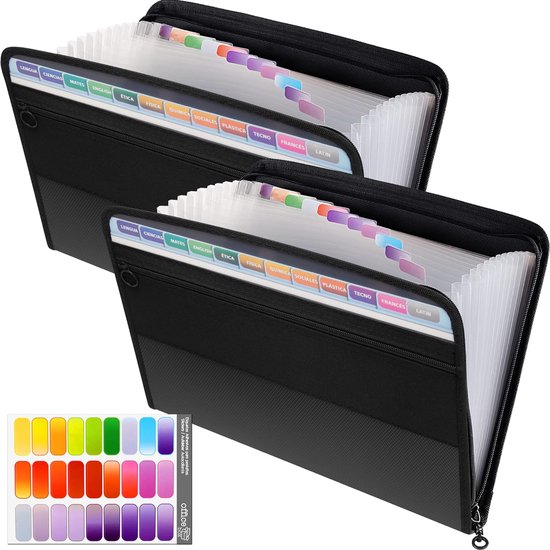 A4 Uitbreidende Bestandsmap - Clear 13 Gusset Pocket Folder - Multi Sectie Map met Stud Wallet Closer - Document Wallet Folder van ARPAN (Roze A4 Uitbreidende Bestandsmap - Clear 13 Gusset Pocket Folder - Multi Sectie Map met Stud Wallet Closer - Document Wallet Folder van ARPAN (Roze