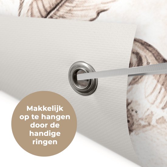 Affiche de clôture Dino - Enfants - Jungle - Plantes - Kids - 100x200 cm - Toile de jardin