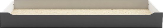 Tiroir de lit Gerry 90 x 190 - gris clair/blanc mat