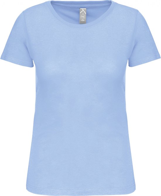 T-shirt Dames L Kariban Ronde hals Korte mouw Sky Blue 100% Katoen