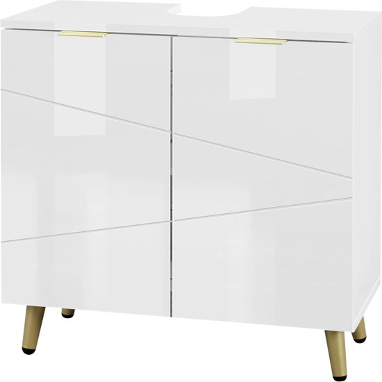 Bath Vida Bath Vida Priano Wastafelonderkast voor badkamer, staande kast, wastafelonderkast, wit, 60 x 60 x 30 cm