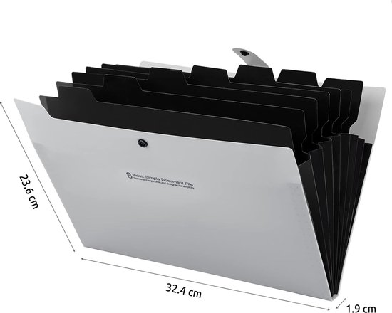 KONVINIT Leuke mappen, uitbreidende bestandsmap organizer, 5 pocket map met etiketten plastic map met verdelers voor papierwerk