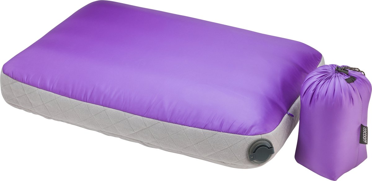 Cocoon Air Core Kussen Ultralicht paars/grijs 28 x 38 cm