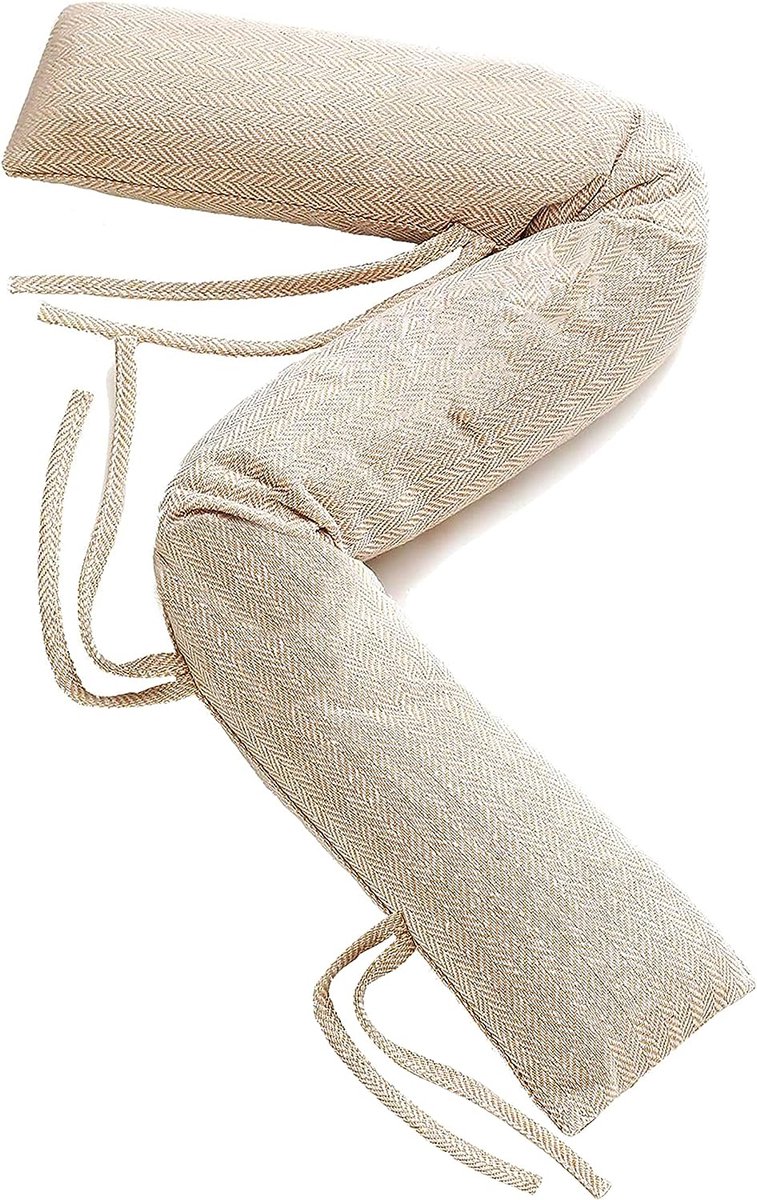 Tochtstrip voor ramen tot 120 cm, wasbaar, energiebesparend, extra lang en zwaar, ook voor brede deuren, beige