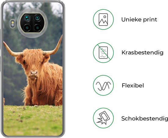Convient pour la coque Xiaomi Mi 10T Lite 5G - Highlanders écossais - Herbe - Forêt - Étui de téléphone en Siliconen
