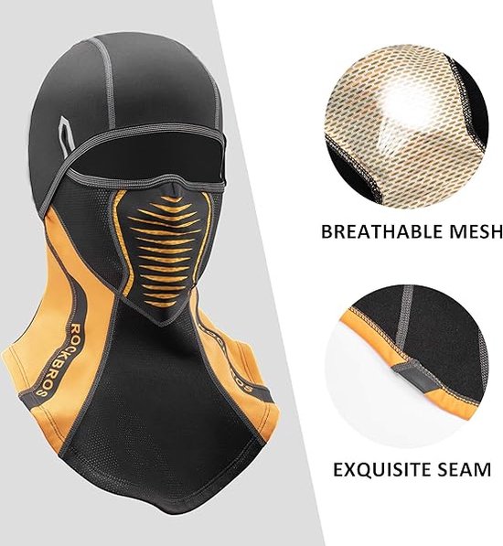 Acheter 1 masque de ski cagoule pour temps froid, masque facial thermique  en polaire coupe-vent, masque de couvre-chef d'équitation de moto chaud et  respirant d'hiver pour les sports de plein air