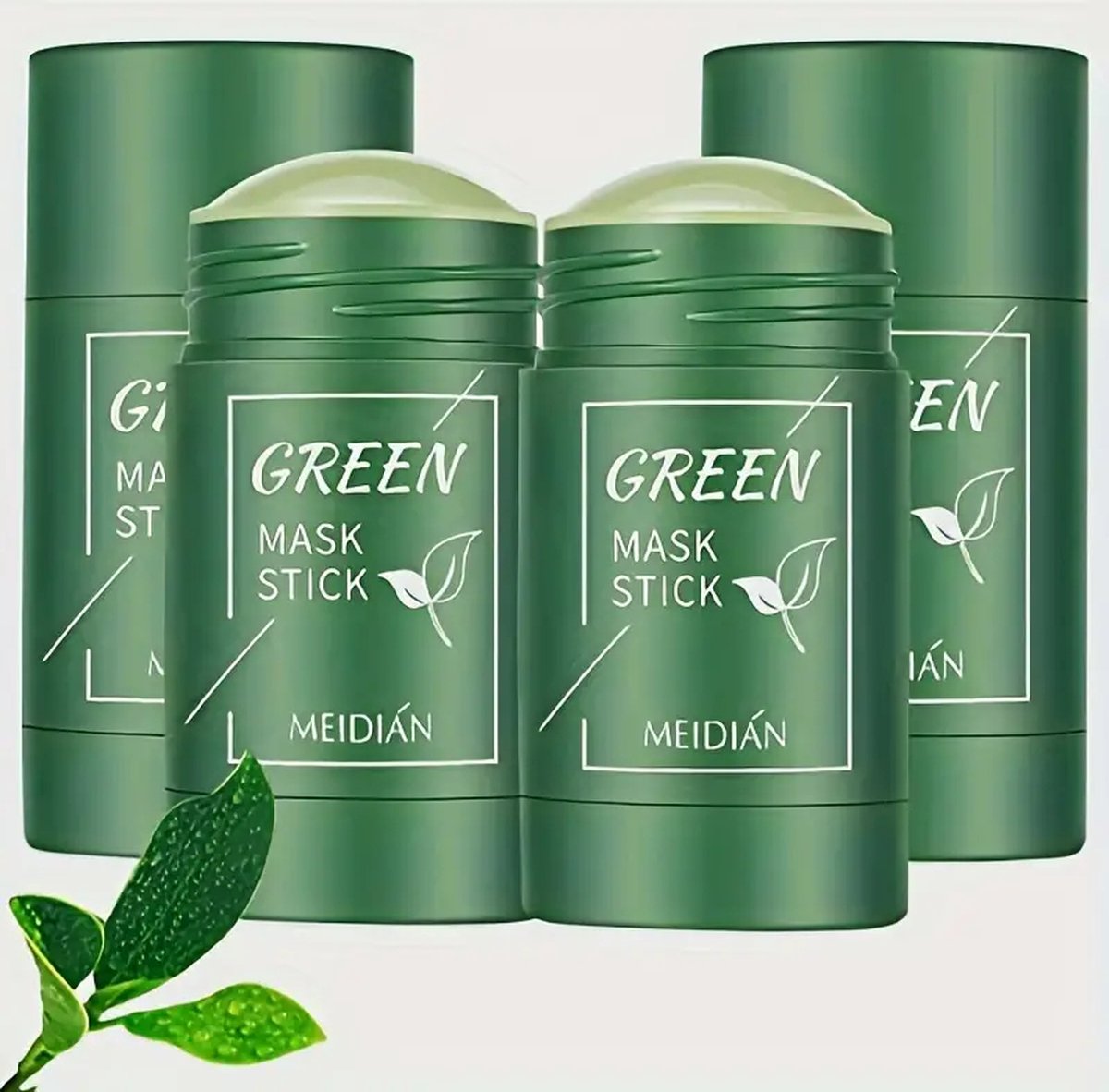 Ned products Green Mask Stick - Gezichtsmasker - Blackhead Remover - Huidverzorging - Mee Eters Verwijderen - Groene thee - 2 Stuks
